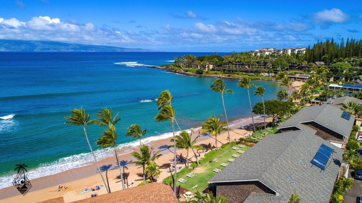 aerial view of Maui coastline
